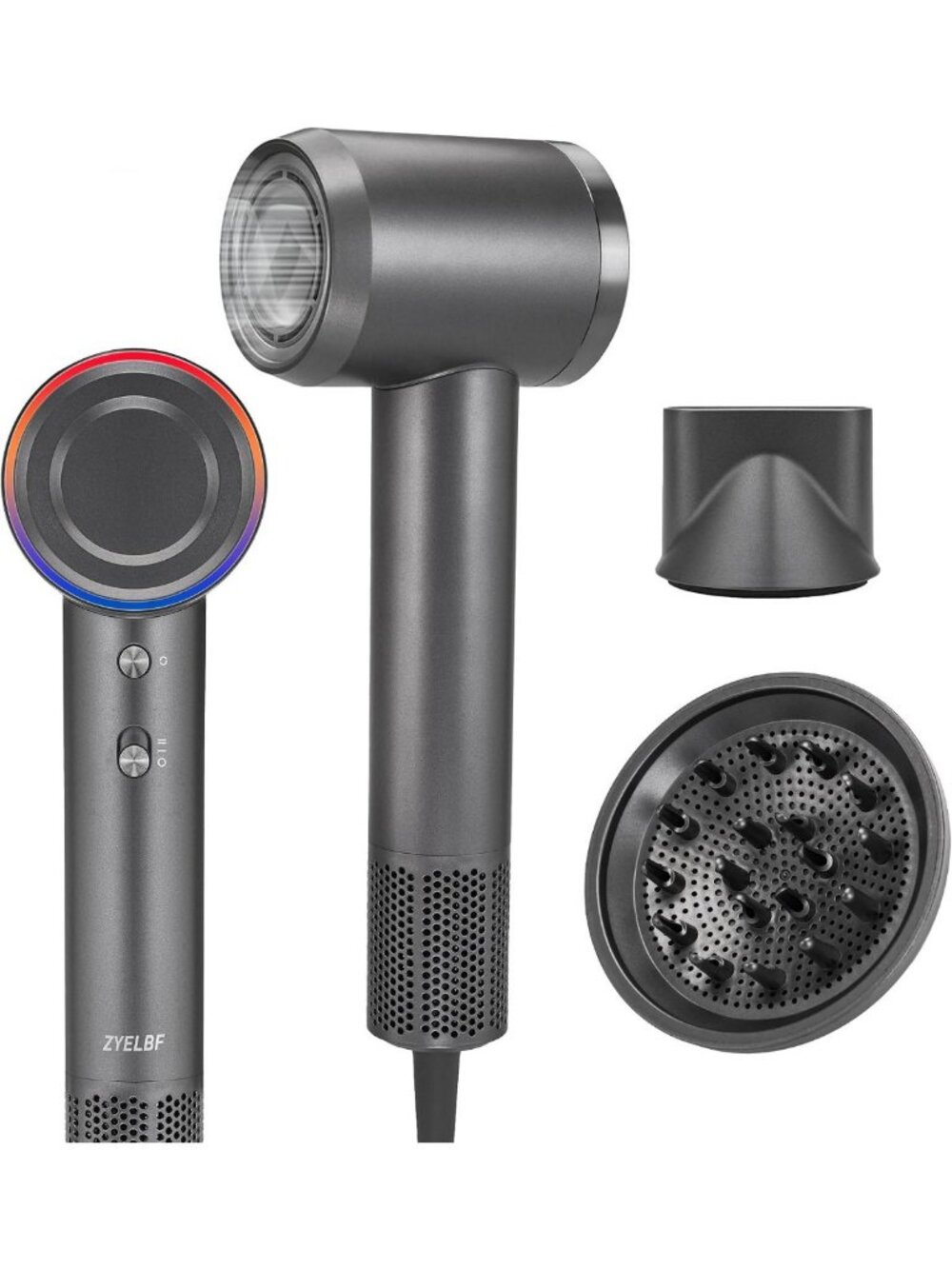 High-Speed Ionic Hair Dryer, Lightweight & Portable Blow Dryer, Low Noise, Fast